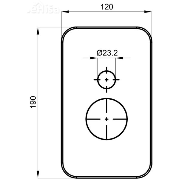 Nadometna pokrivna ploščica za kopalno kad ali dva tuša Infinity UNITAS 12250
