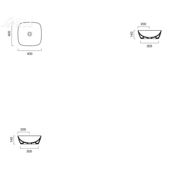 Nadpultni umivalnik Green LUX 40x40 CATALANO 140APGRLX00

