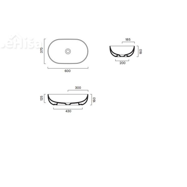 Nadpultni umivalnik Sfera 60x37 CATALANO 0522610001
