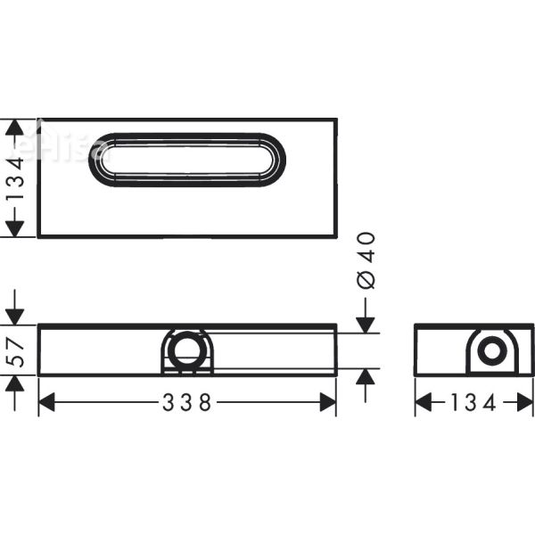 Nižji osnovni set uBox za kanaleto RainDrain HANSGROHE 01000180
