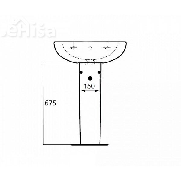 Noga za umivalnike TESI IDEAL STANDARD T033501
