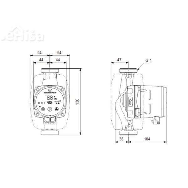 Obtočna črpalka Alpha2 15-80 130 GRUNDFOS 99411116
