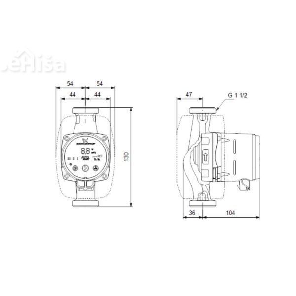 Obtočna črpalka Alpha2 25-40 130 GRUNDFOS 99411143
