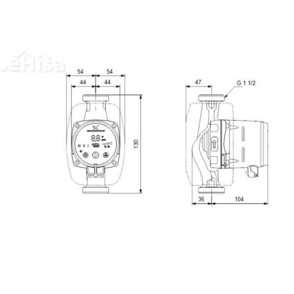 Obtočna črpalka Alpha2 25-60 130 GRUNDFOS 99411150
