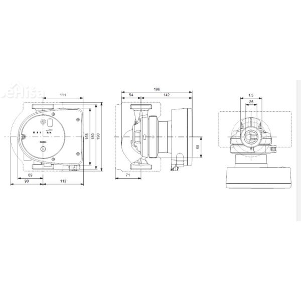 Obtočna črpalka Magna1 25-60 180 GRUNDFOS 99221217
