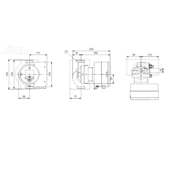 Obtočna črpalka Magna3 25-100 GRUNDFOS 97924247
