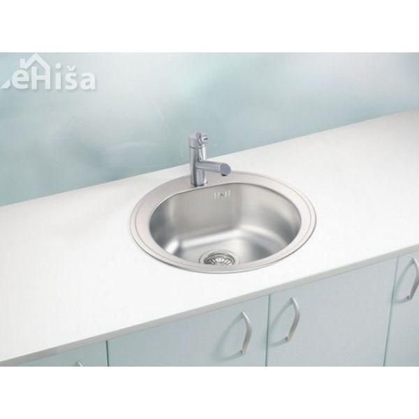 Okroglo kuhinjsko pomivalno korito FORM 30 inox FI 510 mm ALVEUS 1116756
