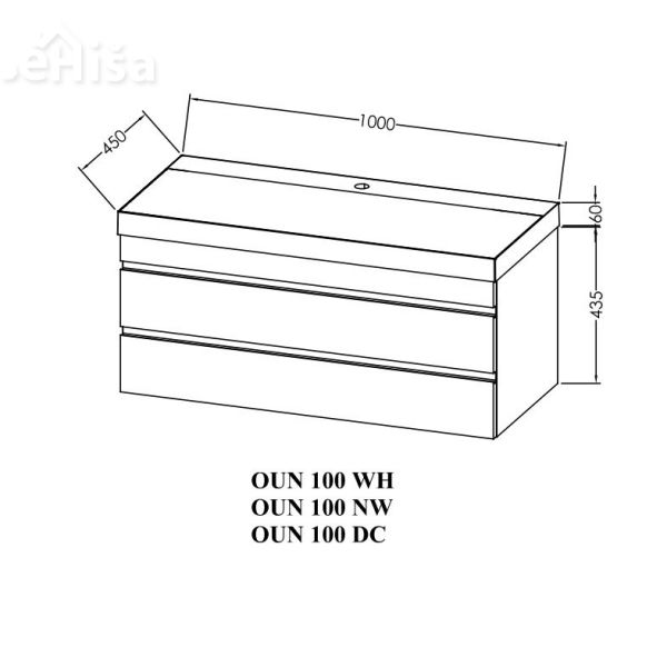 Omarica z umivalnikom OUN 100 NAOMI KOLPA-SAN
