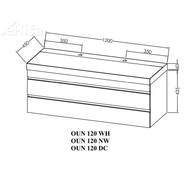 Omarica z umivalnikom OUN 120 NAOMI KOLPA-SAN
