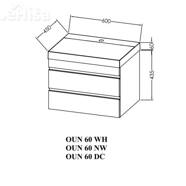 Omarica z umivalnikom OUN 60 NAOMI KOLPA-SAN
