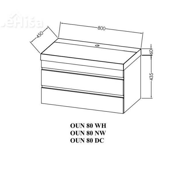Omarica z umivalnikom OUN 80 NAOMI KOLPA-SAN
