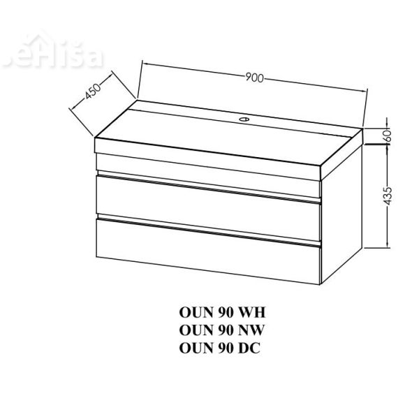Omarica z umivalnikom OUN 90 NAOMI KOLPA-SAN
