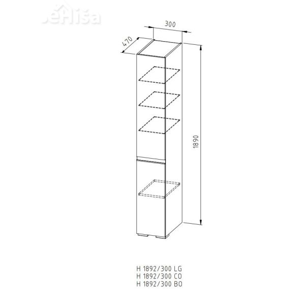 Omarica z vrati Harmony H 1892/300 KOLPA SAN
