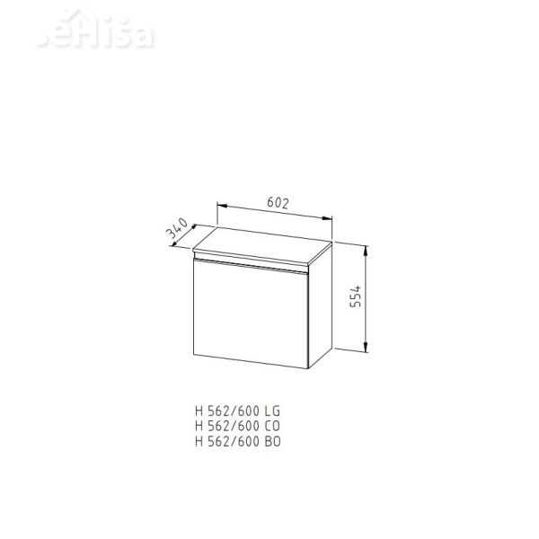 Omarica z vrati Harmony H 562/600 KOLPA SAN
