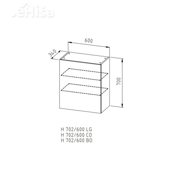 Omarica z vrati Harmony H 702/600 KOLPA SAN
