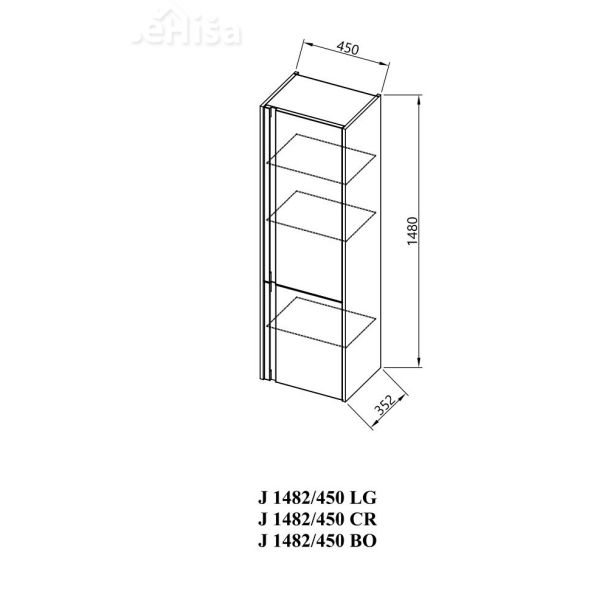 Omarica z vrati J 1482/450 KOLPA SAN
