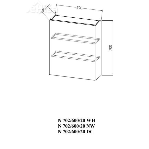 Omarica z vrati N 702/600/20 NAOMI KOLPA-SAN
