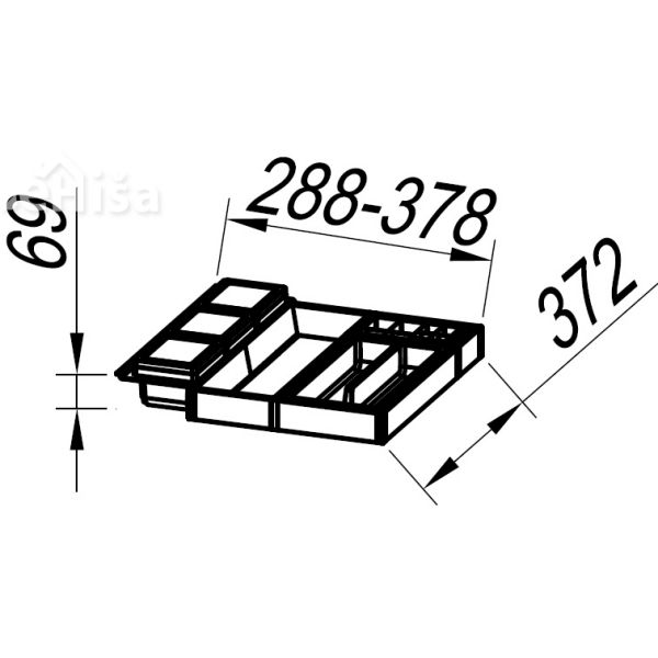 Organizator predala za zgornji predal ZG.400 Oxana KOLPA-SAN
