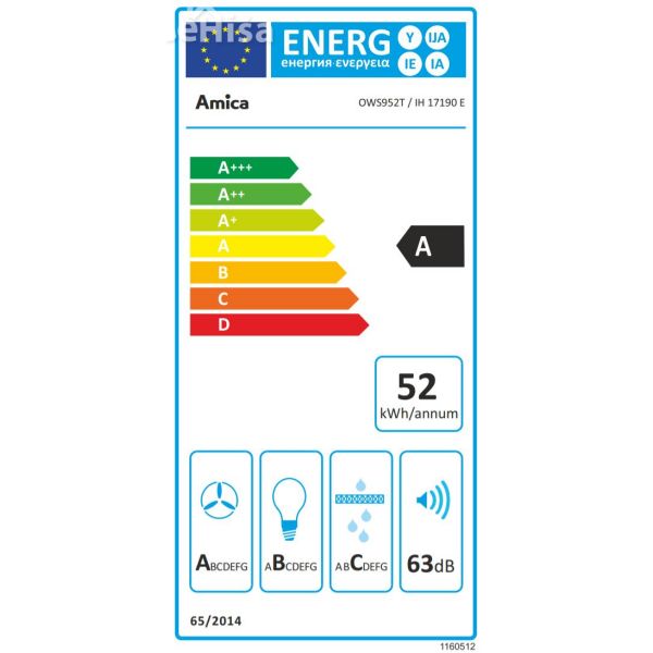 Otočna napa z senzorskim upravljanjem AMICA OWS952T
