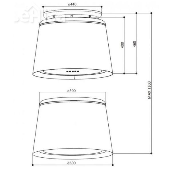 Otočna viseča kuhinjska napa CELINE CG MATT FABER 7612985522380
