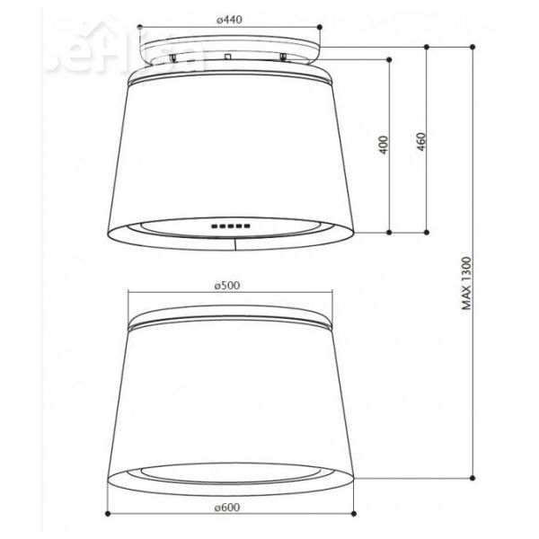 Otočna viseča kuhinjska napa CELINE PLUS CG MATT FABER 7612985522502
