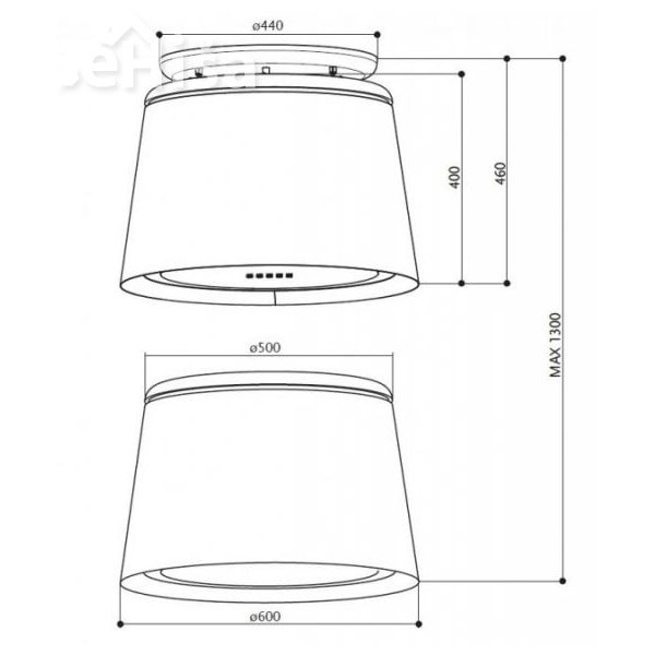 Otočna viseča kuhinjska napa CELINE PLUS WW/CG MATT FABER 7612985522519

