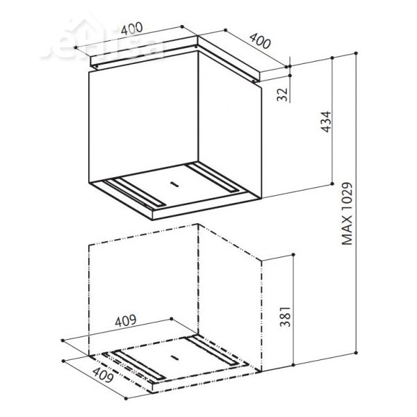 Otočna viseča kuhinjska napa LYBRA PLUS FABER 7612980885312
