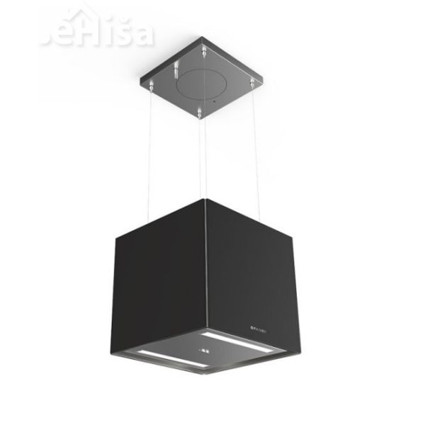 Otočna viseča kuhinjska napa SOFT CUBE BLACK INGO F40 FABER 7612985792738
