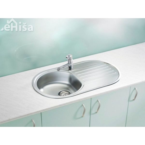 Ovalno kuhinjsko pomivalno korito FORM 40 inox 832x437 mm ALVEUS 1060001
