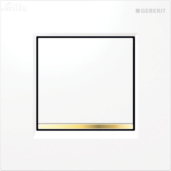 Pnevmatska tipka za splakovanje pisoarjev tip 30 GEBERIT bela pozlačena