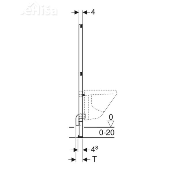 Podometni nosilni element za bide Duofix basic GEBERIT 111.534.00.1
