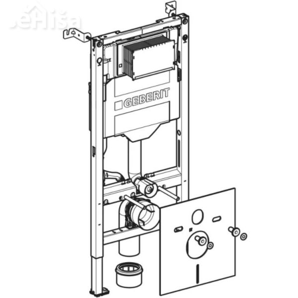 Podometni splakovalnik za visečo WC školjko DUOFIX H=112 cm tipke Sigma GEBERIT 111.311.00.6
