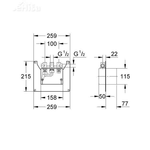 Podometno montažno ohišje Contromix Surf GROHE 36122000
