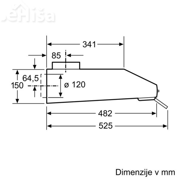 Podvgradna kuhinjska napa BOSCH DUL62FA21
