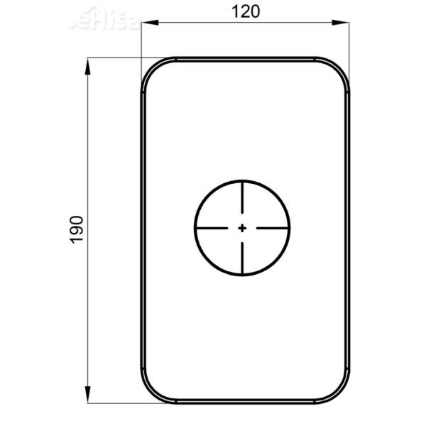 Pokrivna plošča za prho Elite črna UNITAS 12246B
