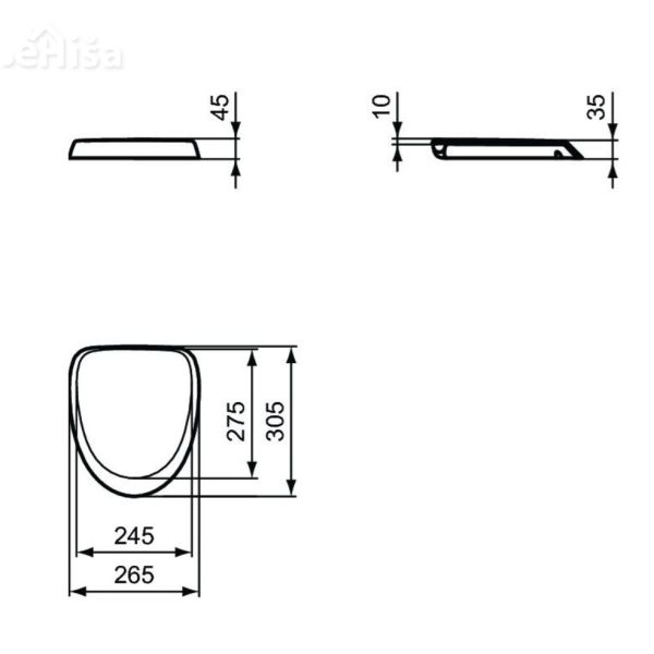 Pokrov za pisoar CONNECT HOME IDEAL STANDARD E567401
