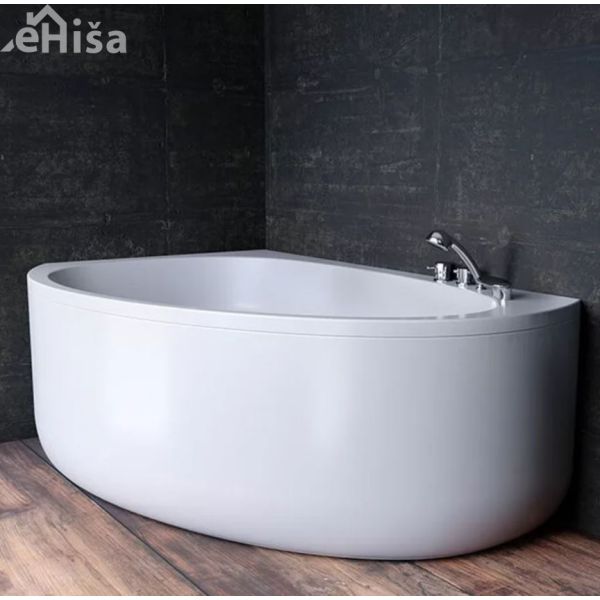 Polkrožna vgradna kopalna kad Libretto-D 160x100 cm desna KOLPA SAN 574740
