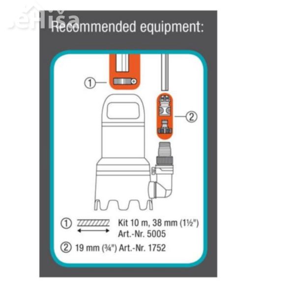 Potopna črpalka za umazano vodo 16000 l/h GARDENA 9042-20
