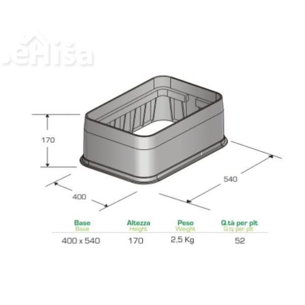 Povišek za JUMBO jašek za ventile podaljšek višine 170 mm
