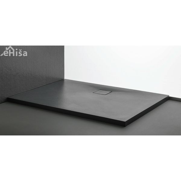 Pravokotna vgradna tuš kad Moonwalk 100x80 cm liti marmor KOLPA-SAN
