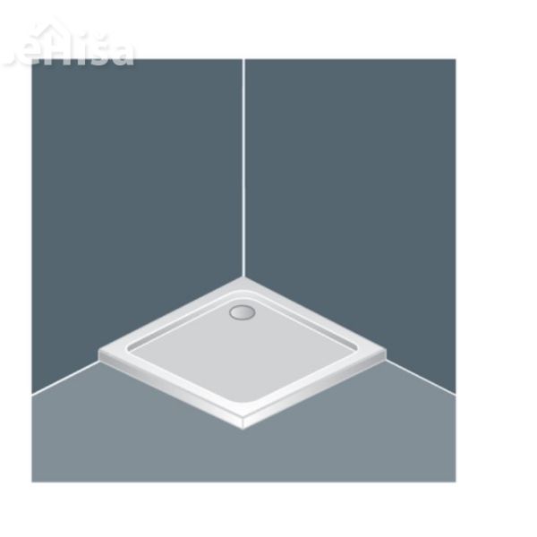 Pravokotna vgradna tuš kad Moonwalk 120x90 cm liti marmor KOLPA-SAN
