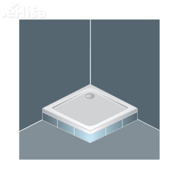 Pravokotna vgradna tuš kad Moonwalk 120x90 cm liti marmor KOLPA-SAN
