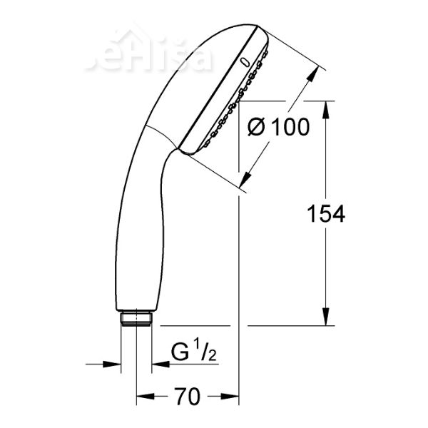 Ročna prha New Tempesta 100 GROHE 27597001
