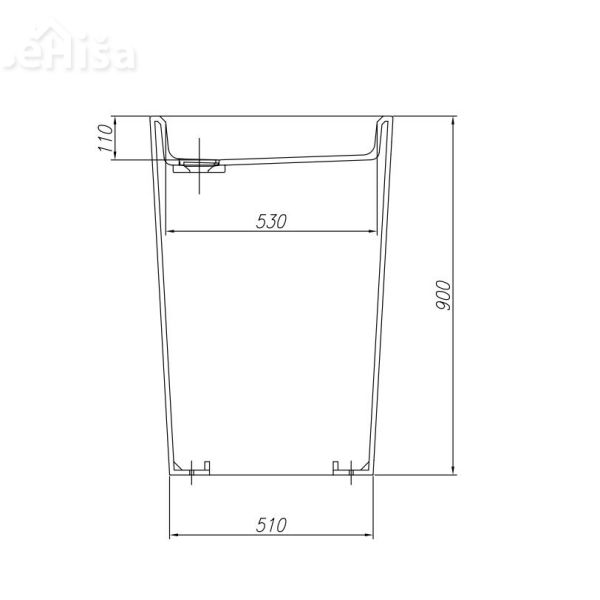 Samostoječi umivalnik basin 61x38x90 Ramona bela KOLPA-SAN 922610
