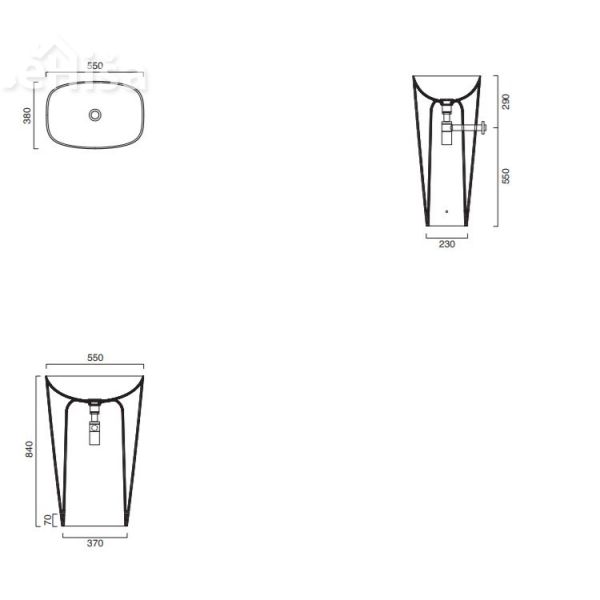 Samostoječi umivalnik Green 55x38 CATALANO 1FRPGRLX00
