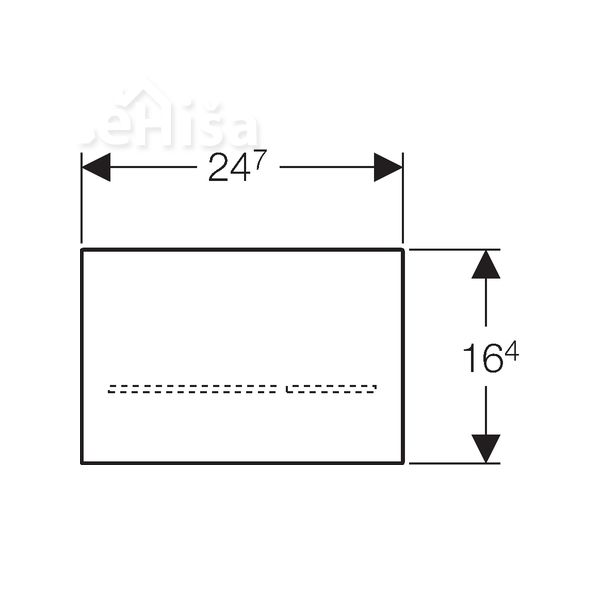 Aktivirna tipka za dvokoličinsko splakovanje-zrcalno steklo SIGMA 80 GEBERIT 116.092.SM.1
