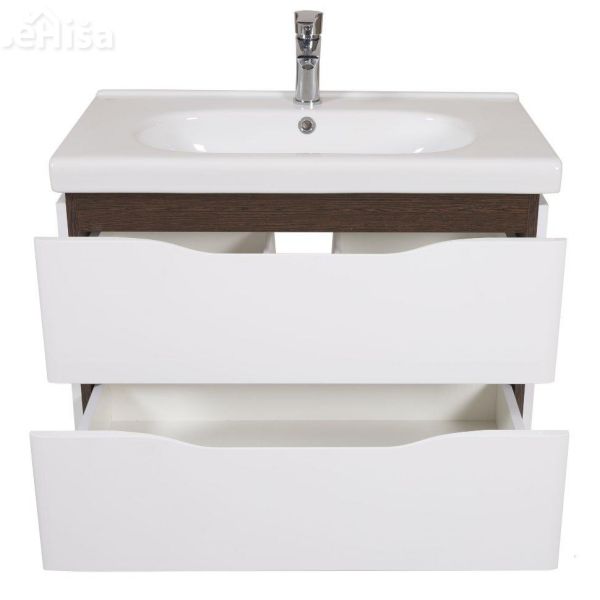 Stenska omarica z umivalnikom Venice 80 cm wenge AQUA RODOS
