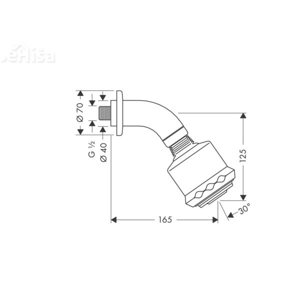 Stenska tuš glava Clubmaster krom HANSGROHE 27475000
