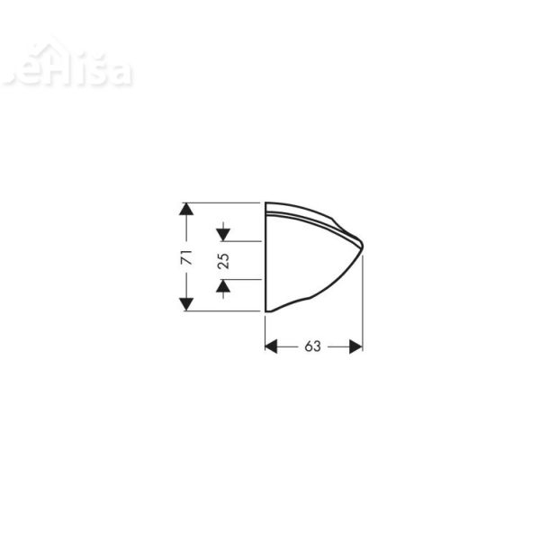 Stenski nosilec za tuš ročko Porter C krom HANSGROHE 27521000
