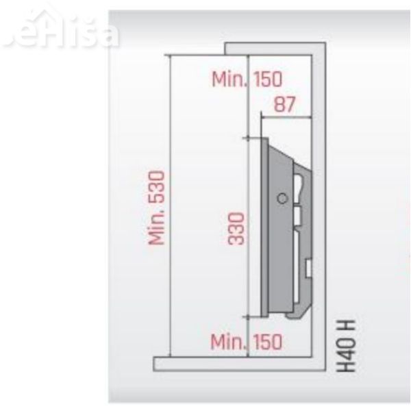 Stenski panelni radiator brez termostata bela barva GLAMOX H40
